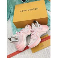 Louis Vuitton Women LV Archlight Sneaker Rose Clair Pink Mix Materials Ribbon Laces (6)