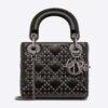 Dior Women CD Mini Lady Dior Bag Black Lucky Star Cannage Lambskin