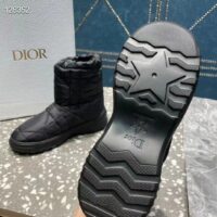 Dior Women Shoes CD Dior Frost Ankle Boot Black Cannage Quilted Nylon Shearling (6)