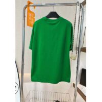 Gucci GG Men Adidas x Gucci Cotton Jersey T-Shirt Green Jersey Crewneck Oversize Fit (5)