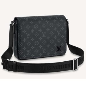 Louis Vuitton LV Men District PM Bag in Monogramme Eclipse Coated Canvas