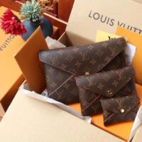 Louis Vuitton LV Unisex Kirigami Pochette Brown Monogram Coated Canvas Cowhide Leather (8)