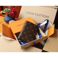 Louis Vuitton LV Unisex Passport Cover Brown Monogram Coated Canvas Cowhide Leather (6)