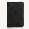 Louis Vuitton Unisex LV Pocket Organizer Monogram Black Taurillon Leather Cowhide Leather