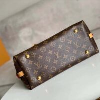 Louis Vuitton Women LV CarryAll PM Handbag Brown Monogram Coated Canvas Microfiber (9)