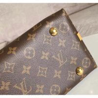 Louis Vuitton Women LV CarryAll PM Handbag Brown Monogram Coated Canvas Microfiber (9)