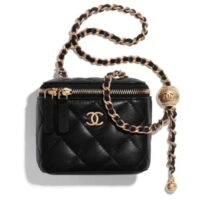 Chanel Women CC Mini Box Bag Black Calfskin Leather Gold-Tone Metal (18)