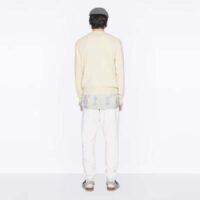 Dior Men CD Bobby Sweater Ecru Cashmere Jacquard Ribbed Round Collar (1)