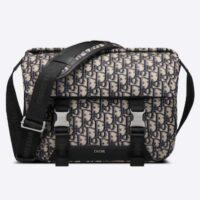 Dior Unisex CD Dior Explorer Bag Beige Black Dior Oblique Jacquard (3)