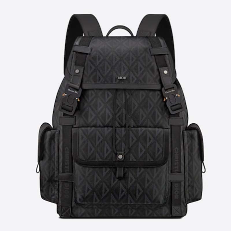 Dior Unisex CD Hit The Road Backpack Black CD Diamond Canvas