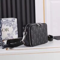 Dior Unisex CD Messenger Pouch Black CD Diamond Canvas (1)