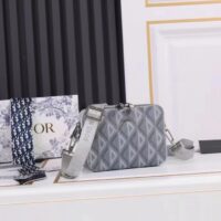 Dior Unisex CD Messenger Pouch Dior Gray CD Diamond Canvas (1)