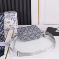 Dior Unisex CD Messenger Pouch Dior Gray CD Diamond Canvas (1)