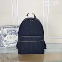 Dior Unisex CD Rider Backpack Black Dior Oblique Jacquard (4)