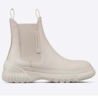 Dior Women CD D-Racer Ankle Boot White Calfskin Front Rear Tabs (8)