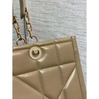 Dior Women CD Medium Dior Essential Tote Bag Hazelnut Archicannage Calfskin (3)