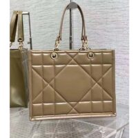 Dior Women CD Medium Dior Essential Tote Bag Hazelnut Archicannage Calfskin (3)