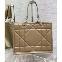 Dior Women CD Medium Dior Essential Tote Bag Hazelnut Archicannage Calfskin (3)