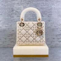 Dior Women Small Lady Dior My ABCDior Bag Latte Lucky Star Cannage Lambskin (5)