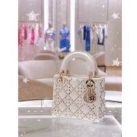 Dior Women Small Lady Dior My ABCDior Bag Latte Lucky Star Cannage Lambskin (5)