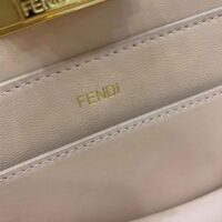 Fendi Women FF Peekaboo Medium Calfskin Leather Bag-Dark Green (10)