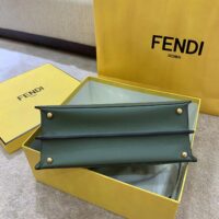 Fendi Women FF Peekaboo Medium Calfskin Leather Bag-Dark Green (10)