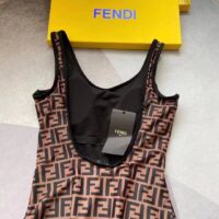 Fendi Women FF Swimsuit Brown Lycra Swimsuit (2)