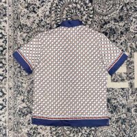 Gucci GG Men Geometric G Print Muslin Bowling Shirt Notch Collar Short Sleeves (3)