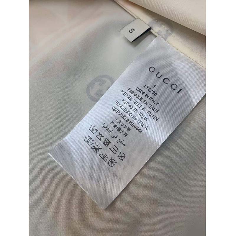 Gucci GG Women Adidas x Gucci Trefoil Print Bowling Shirt Yellow Fully Lined Viscose (3)
