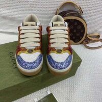 Gucci Unisex GG Lovelight Screener Sneaker Glitter Multicolor Canvas Fabric Rubber Low Heel (7)