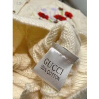 Gucci Women GG Lovelight Cotton Cardigan Embroidery White Floral Embroidery Crewneck (1)