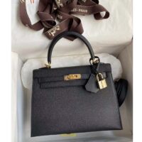 Hermes Women Kelly Sellier 32 Bag in Togo Leather with Gold Hardware-Black (11)