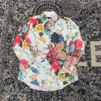 Louis Vuitton LV Men Classic Shirt Flowers Tapestry Cotton Silk Multicolor Regular Fit (12)