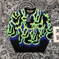 Louis Vuitton LV Men Graphic Crewneck Wool Green Blue Black Multicolor Regular Fit (12)