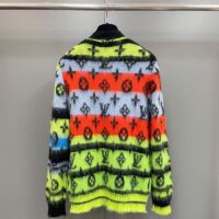 Louis Vuitton LV Men Monogram Black Lime Mohair Cardigan Multicolor Regular Fit (12)