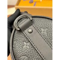Louis Vuitton LV Unisex Keepall Bandoulière 25 Black Taurillon Monogram Cowhide Leather (2)