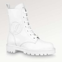 Louis Vuitton LV Unisex Territory Flat Ranger White Calf Leather Circle