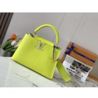 Louis Vuitton LV Women Capucines BB Handbag Cedrat Yellow Crème Nacré Taurillon Leather (5)