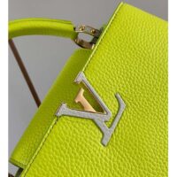 Louis Vuitton LV Women Capucines BB Handbag Cedrat Yellow Crème Nacré Taurillon Leather (5)