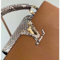 Louis Vuitton LV Women Capucines Mini Handbag Brown Taurillon Python Leather (4)