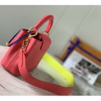 Louis Vuitton LV Women Capucines Mini Handbag Dragon Fruit Pink Cedrat Taurillon Leather (11)