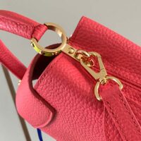 Louis Vuitton LV Women Capucines Mini Handbag Dragon Fruit Pink Cedrat Taurillon Leather (11)