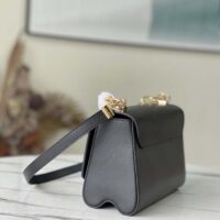 Louis Vuitton LV Women Twist MM Handbag Black Epi Grained Leather Monogram Flower (7)