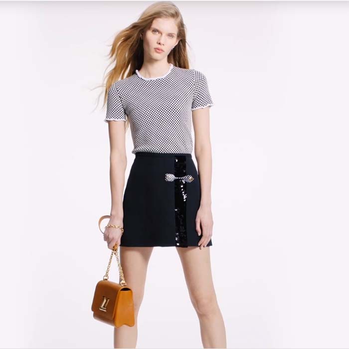 Louis Vuitton LV Women Twist MM Handbag Brown Epi Grained Cowhide Leather (11)