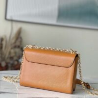 Louis Vuitton LV Women Twist MM Handbag Brown Epi Grained Cowhide Leather (1)