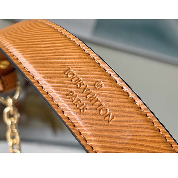 Louis Vuitton LV Women Twist MM Handbag Brown Epi Grained Cowhide Leather (8)