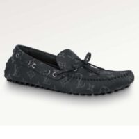 Louis Vuitton Unisex LV Arizona Moccasin Gray Black Monogram Eclipse Canvas (7)