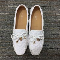 Louis Vuitton Unisex LV Arizona Moccasin White Monogram Canvas Tubular Construction (1)