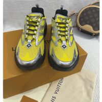 Louis Vuitton Unisex LV Runner Tatic Sneaker Yellow Mix Materials Rubber Monogram Flowers (8)