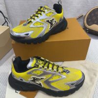 Louis Vuitton Unisex LV Runner Tatic Sneaker Yellow Mix Materials Rubber Monogram Flowers (8)